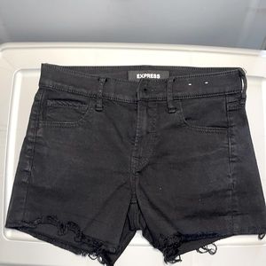 Black Denim Shorts | EXPRESS | size 2